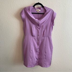 Michael Kors Snap Front Lilac Purple Dress Cover Up